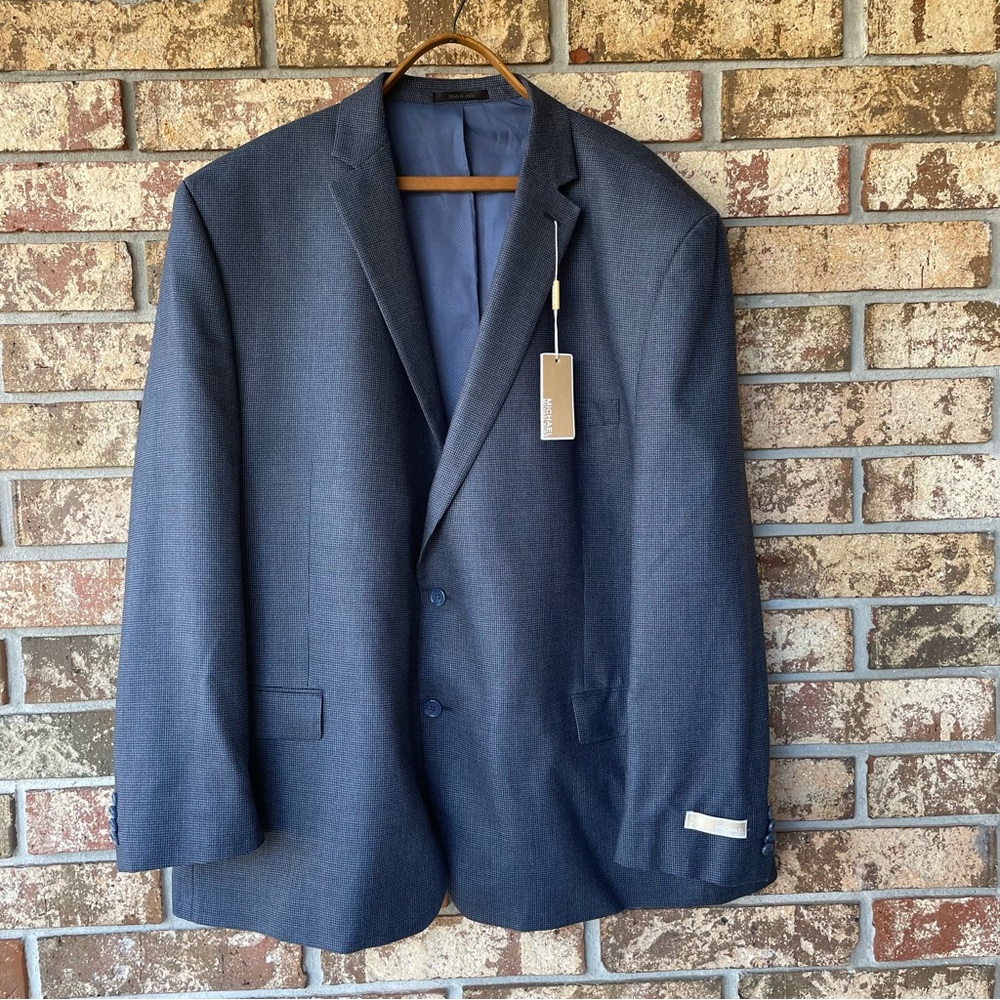Men’s Michael Kors Blazer Suit Jacket NWT Size 56R Silk Wool Blend Gorgeous!